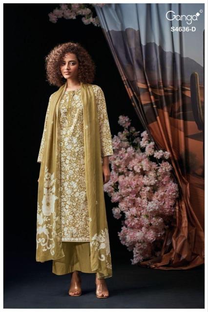 Ganga anera 4636 dress material wholesale market in india cheapest
